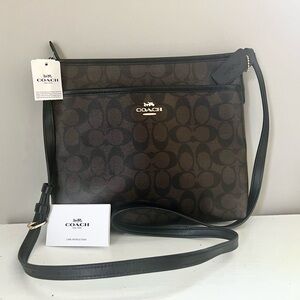 SOLD COACH crossbody brown leather authentic NEW WITH TAGS